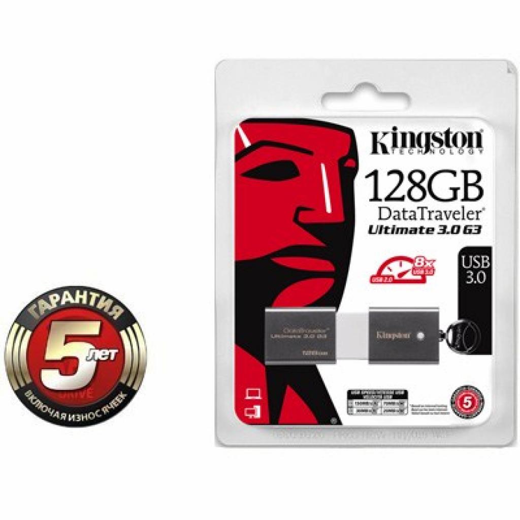 USB флеш накопичувач Kingston 128Gb DataTraveler Ultimate G3 (DTU30G3/128GB) - зображення 3