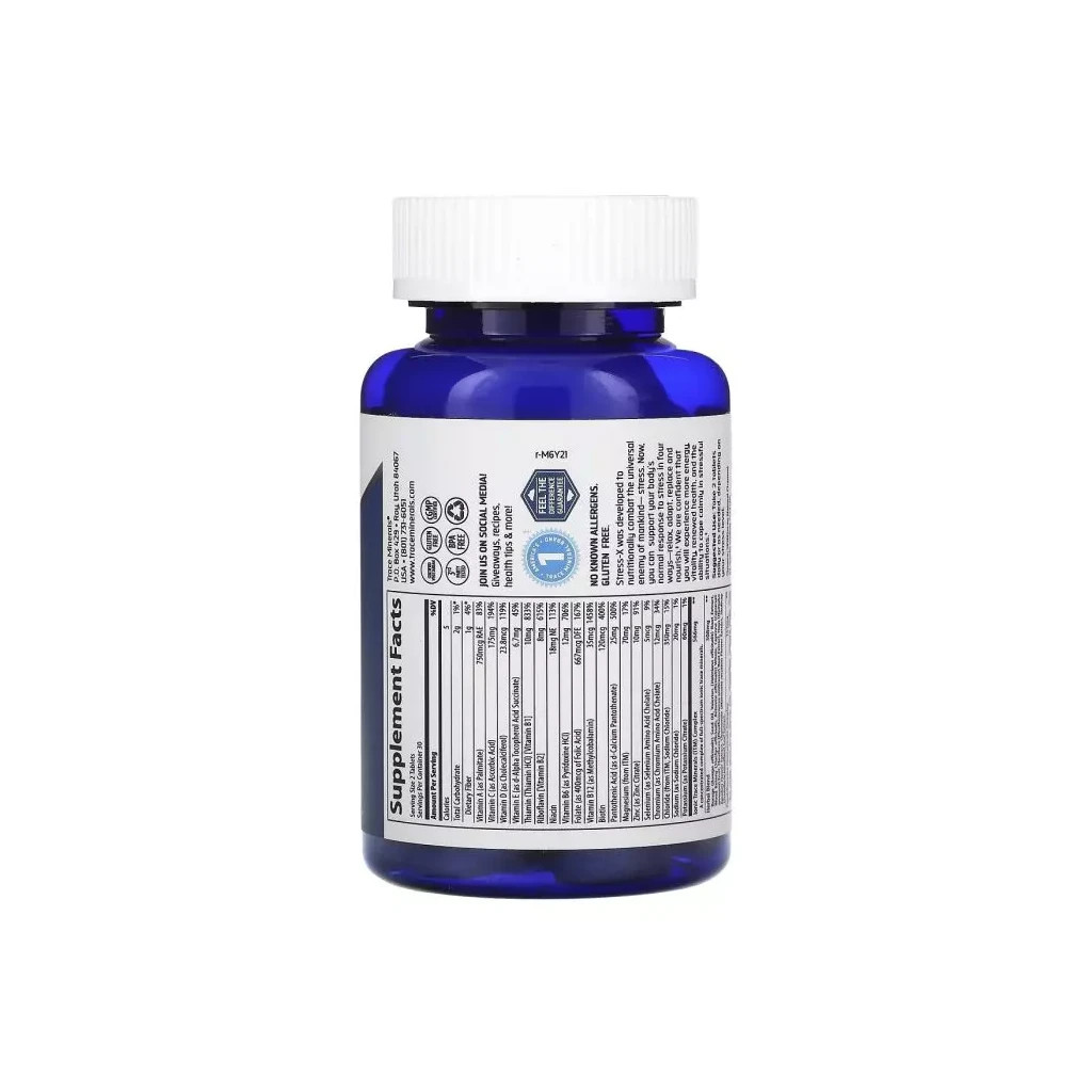 Вітамінно-мінеральний комплекс Trace Minerals відновлення та захист від стресу, Stress-X, 60 таблеток (TMR-00098) - зображення 2