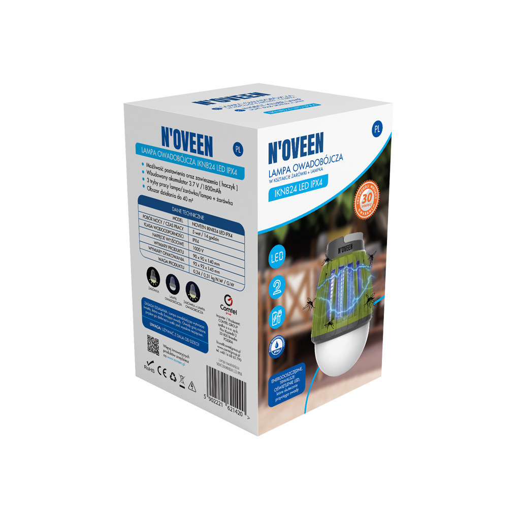Інсектицидна лампа N'oveen IKN824 (RL074374) - зображення 9