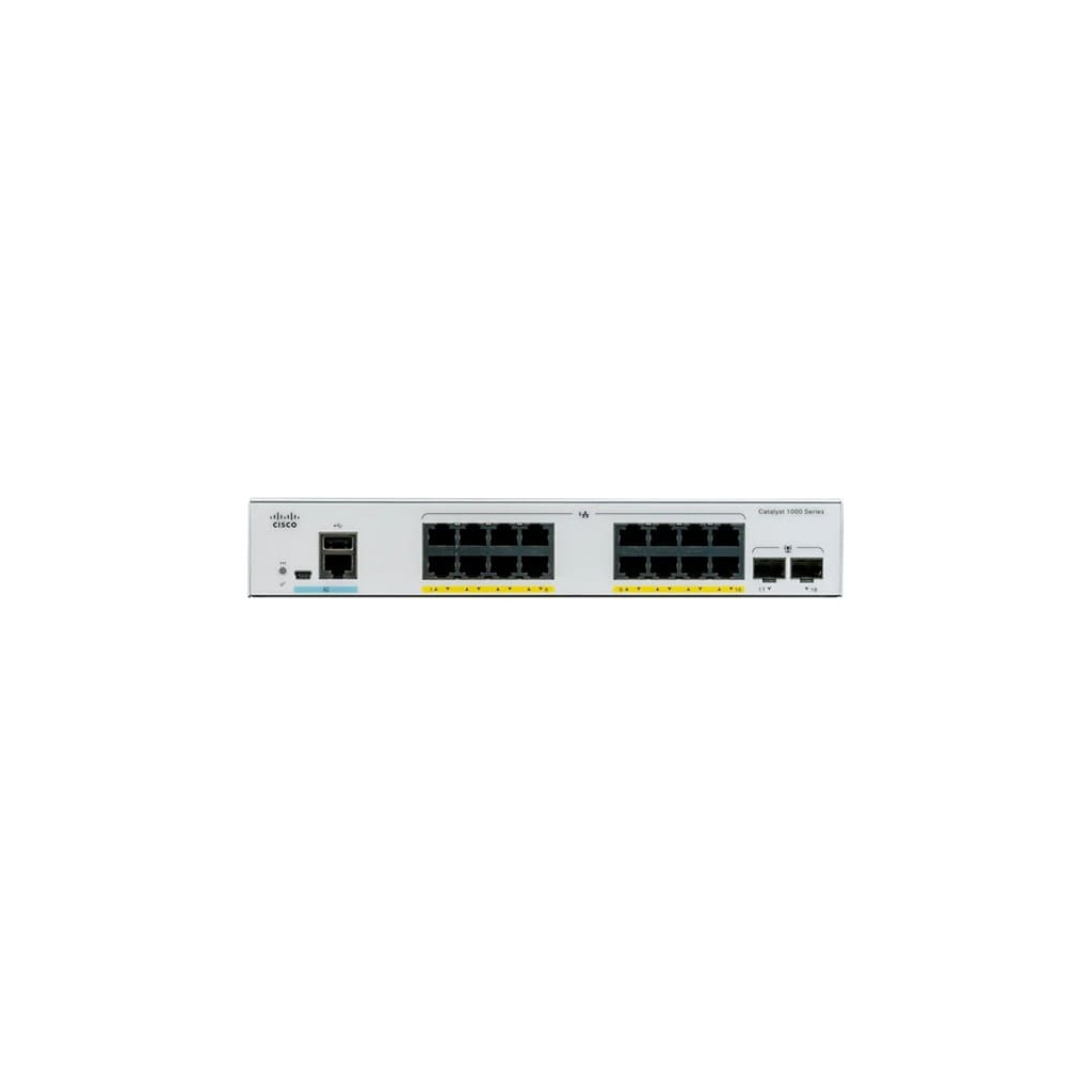 Комутатор мережевий Cisco C1000-16P-2G-L - зображення 1