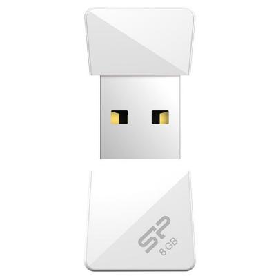 USB флеш накопичувач Silicon Power 8Gb Touch T08 White USB 2.0 (SP008GBUF2T08V1W) - зображення 3