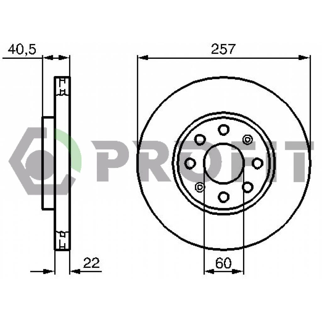 Гальмівний диск Profit 5010-1304 - зображення 1