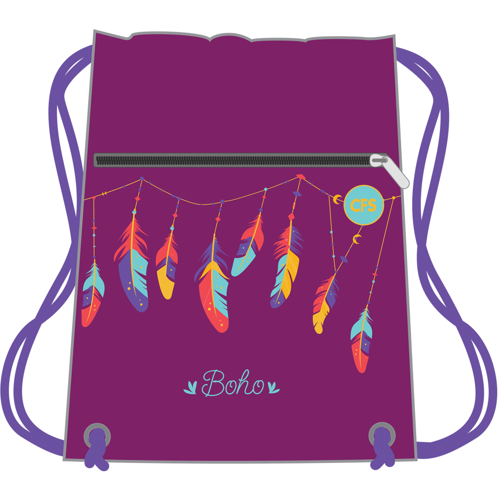 Сумка для взуття Cool For School Boho на два відділення з блискавкою (CF85737) - зображення 1