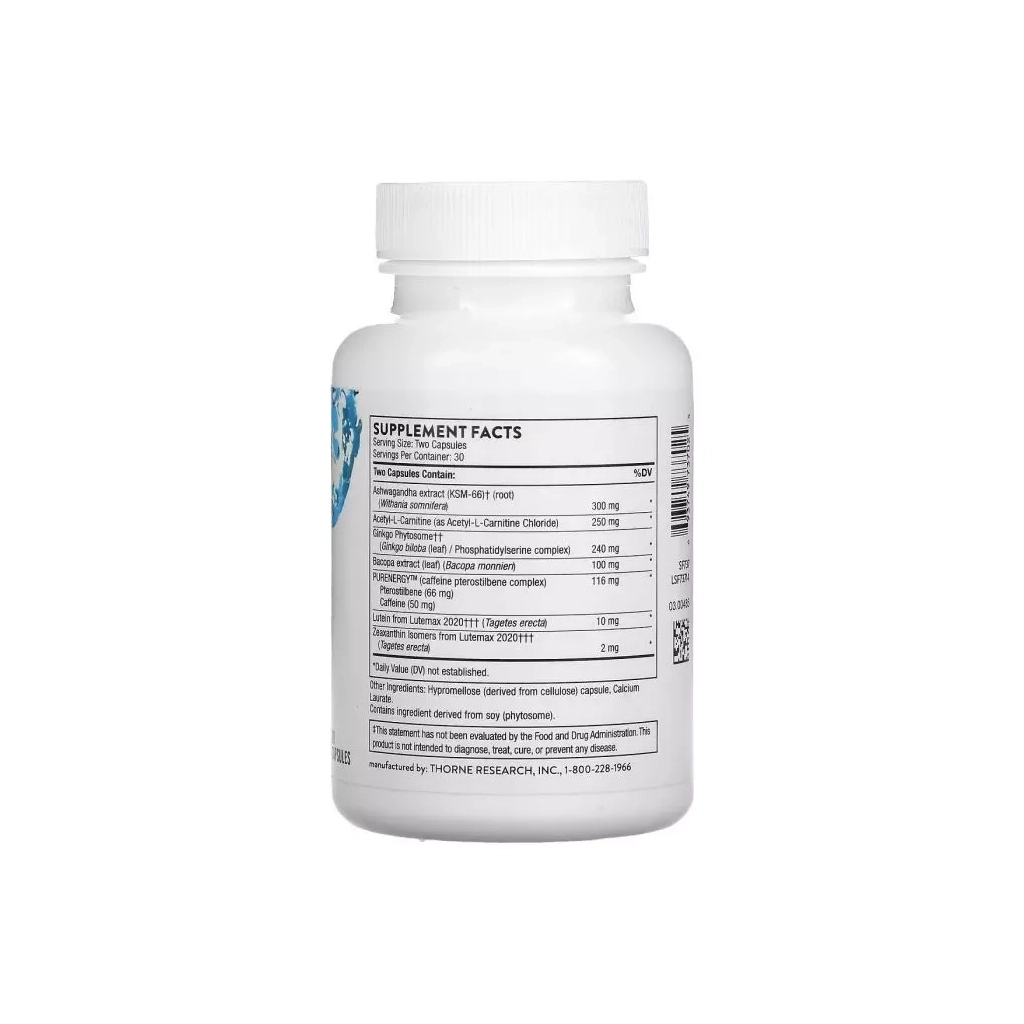 Вітамінно-мінеральний комплекс Thorne Research Комплекс для підтримки пам'яті та мозку, Меморактив, Memorac (THR-73702) - зображення 2