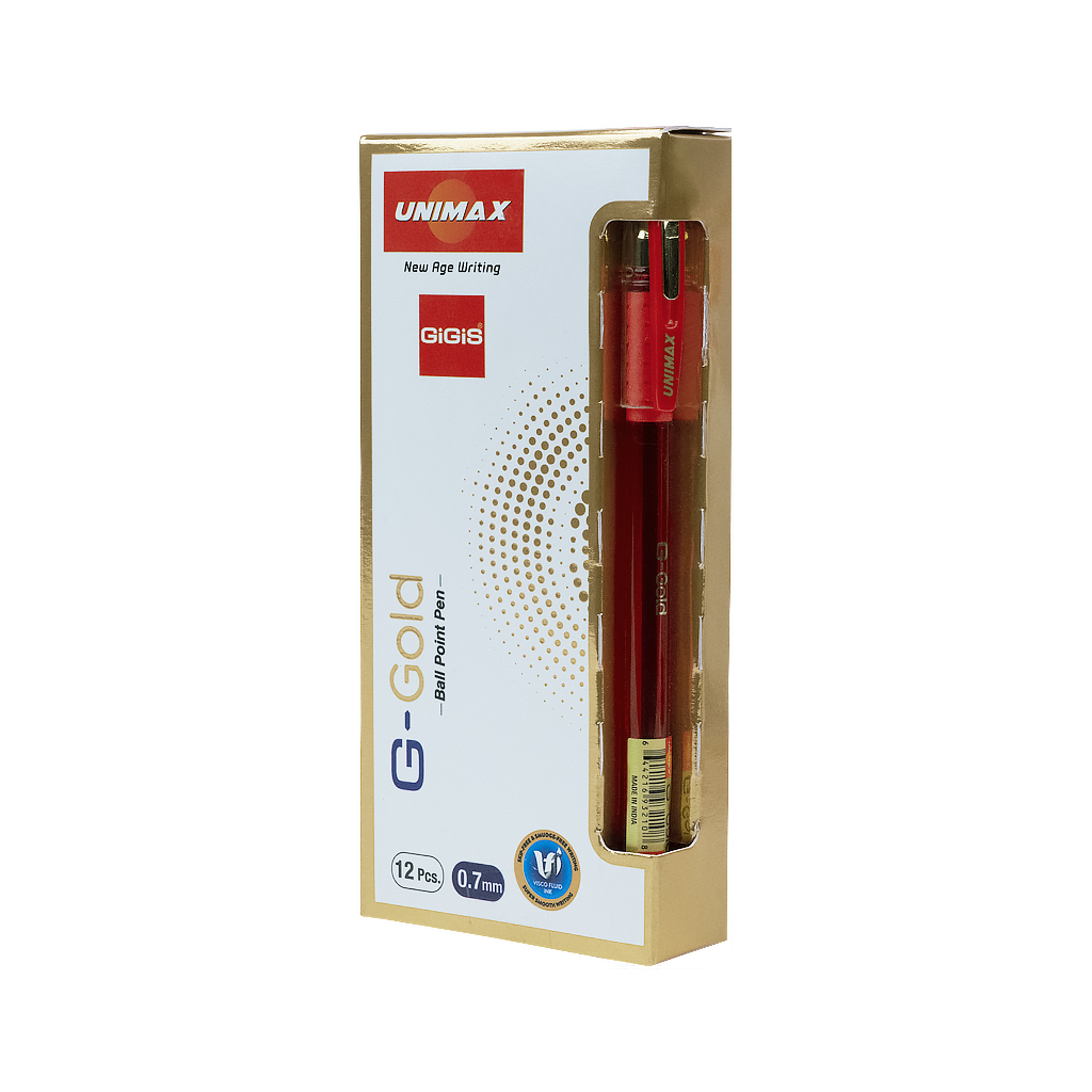 Ручка кулькова Unimax G-Gold, червона (UX-139-06) - зображення 3