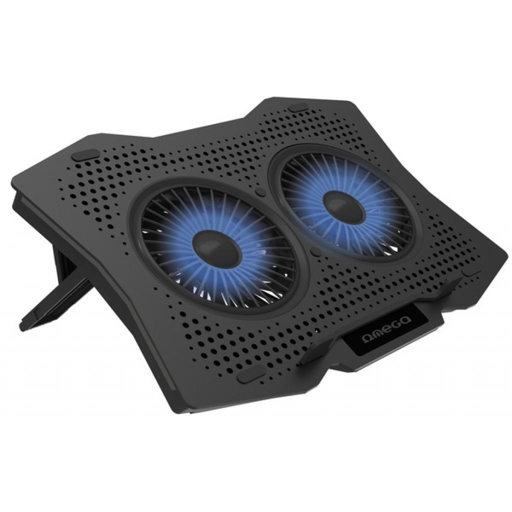 Підставка до ноутбука Omega Laptop Cooling Pad 2 Fans Black [45425] (OMNCP2FB) - зображення 7
