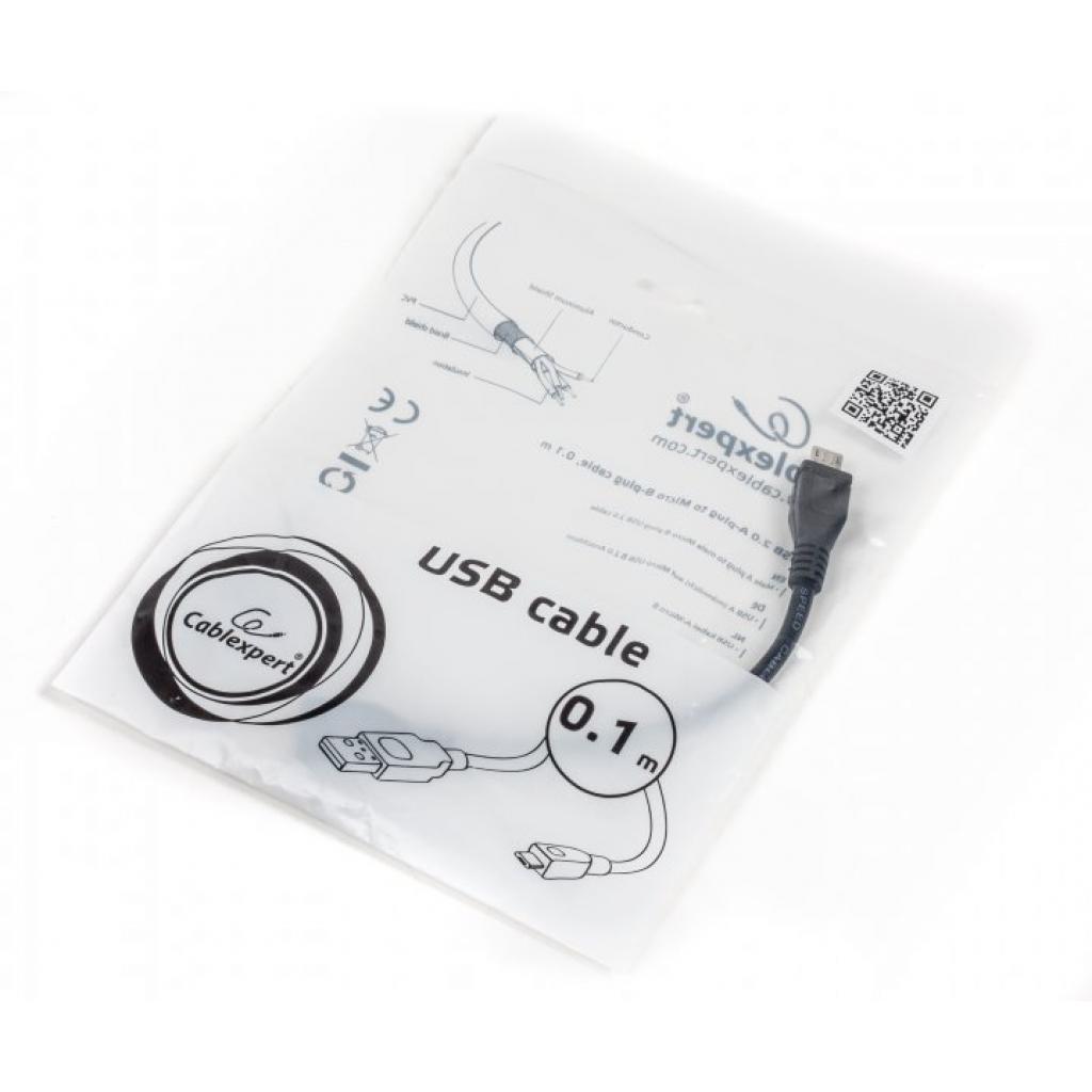 Дата кабель USB 2.0 AM to Micro 5P 0.1m Cablexpert (CCP-mUSB2-AMBM-0.1M) - зображення 3