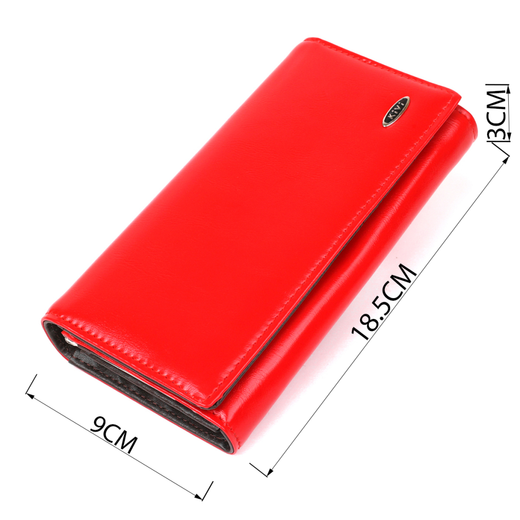 Гаманець Kivi З гладкої екошкіри Червоний (19075) - зображення 4