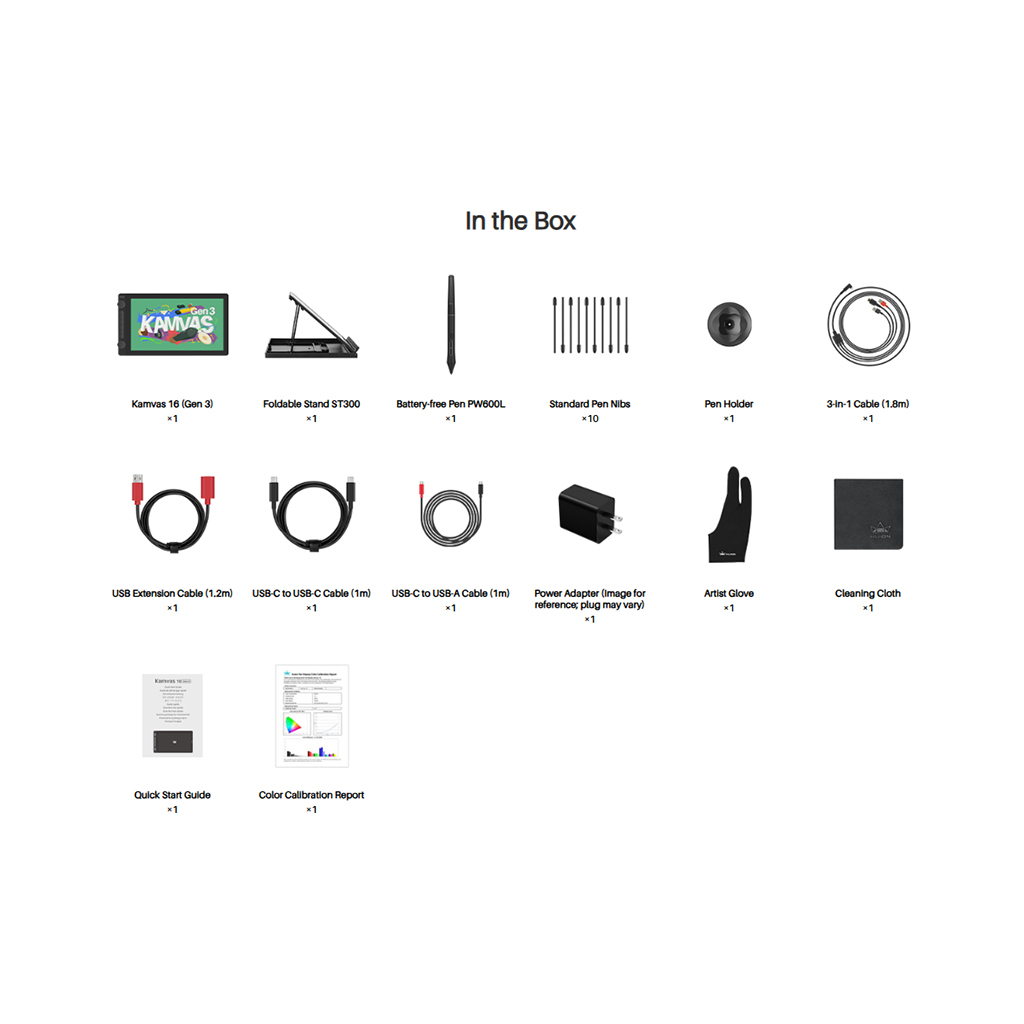 Графічний планшет Huion Kamvas 16 Gen3 Black + рукавичка (GS1563) - зображення 5