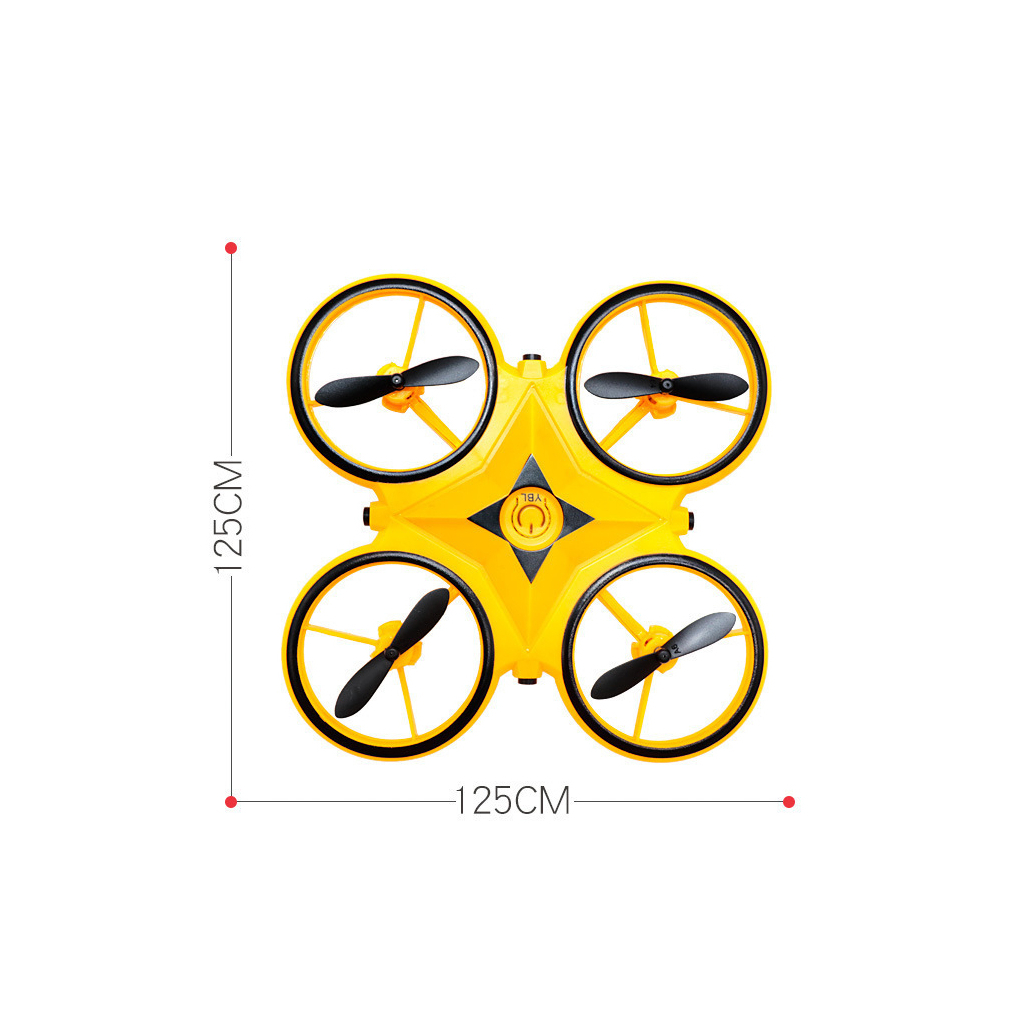 Радіокерована іграшка UFT Інтерактивний дитячий дрон з керуванням рукою та яскравим підсвічуванням HandCopter Yellow (UFTHandCopterYellow) - зображення 2