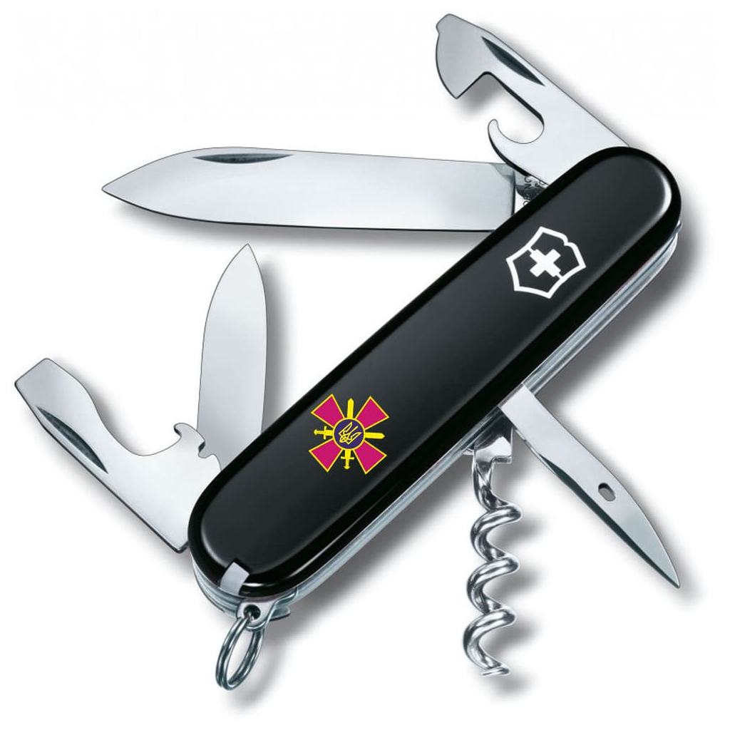 Ніж Victorinox Spartan Army Black "Емблема СВ ЗСУ" (1.3603.3_W0020u) - зображення 1
