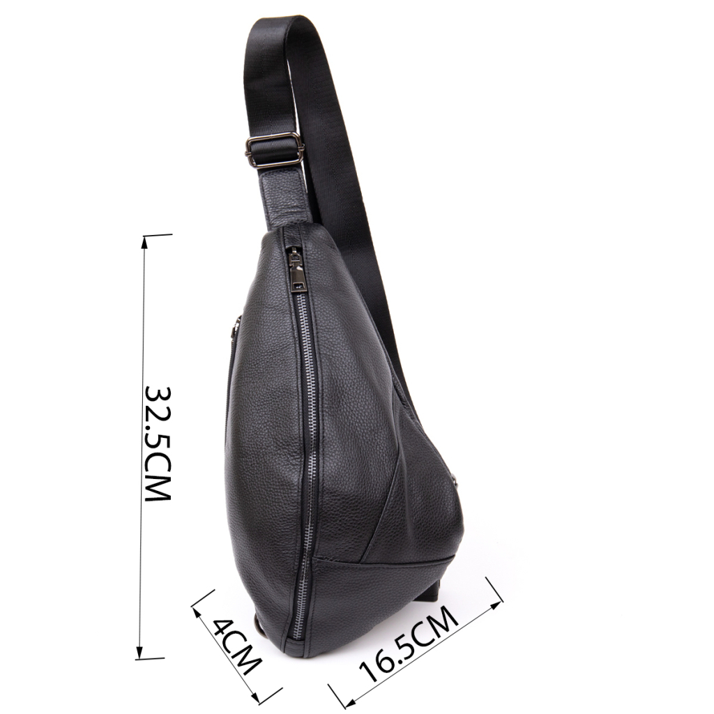 Сумка Vintage Флотар через плече Чорна (20444) - зображення 3