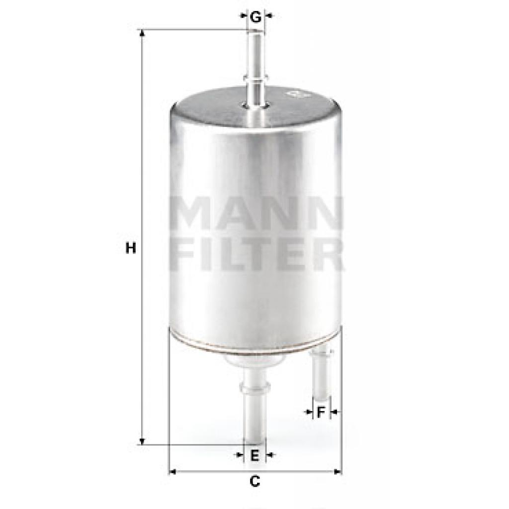 Фільтр паливний Mann WK720/4 - зображення 1