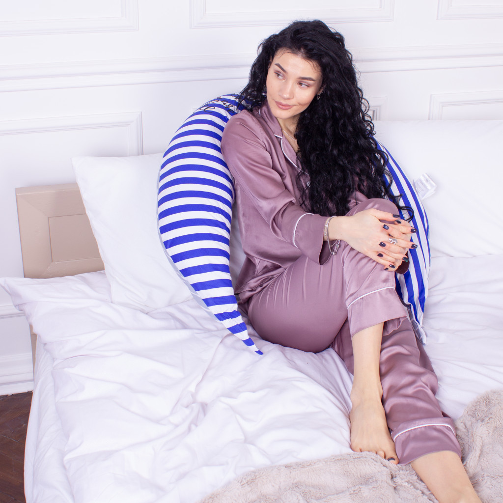 Подушка MirSon для вагітних та годування №8318 Print Line 18-002 Silvi Бязь 30х170х20 см (2200006200437) - зображення 6