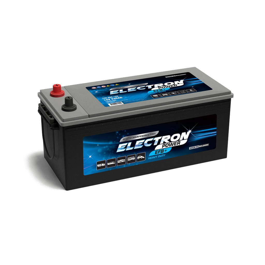 Акумулятор автомобільний ELECTRON TRUCK SHD SMF EFB 235Ah бокова(+/-) 1250EN (730002125) - зображення 1