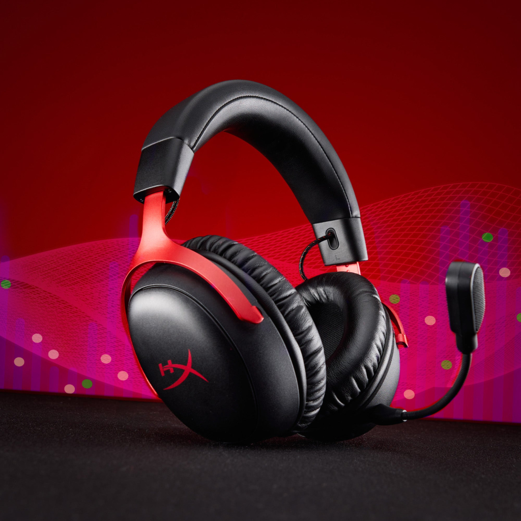Навушники HyperX Cloud III S Wireless/USB-A/USB-C Black/Red (A59Z0AA) - зображення 6
