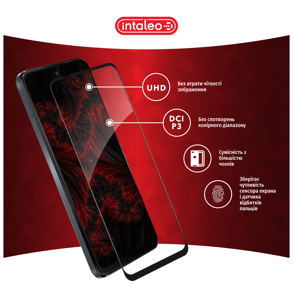 Скло захисне Intaleo Full Glue MOTO G14 Black (1283126577772) - зображення 4
