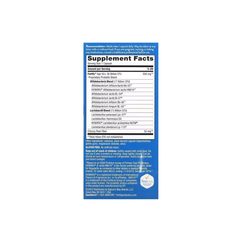 Пробіотики Nature's Way Пробіотики та пребіотик для дорослих 50+ з відстроченим у (NWY-10293) - зображення 3