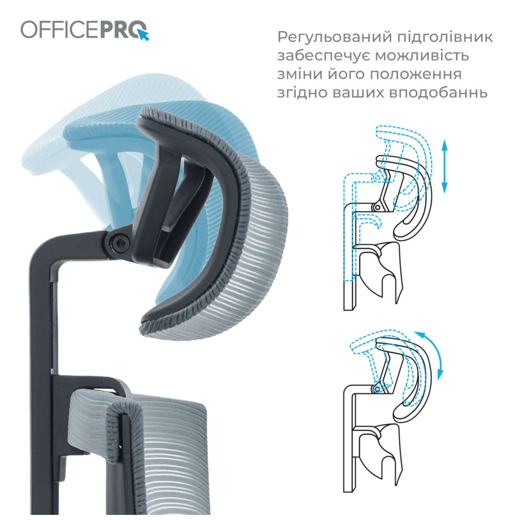 Офісне крісло OfficePro Balance OC550-B-DG-DG (OC550-B-DG-DG) - зображення 6