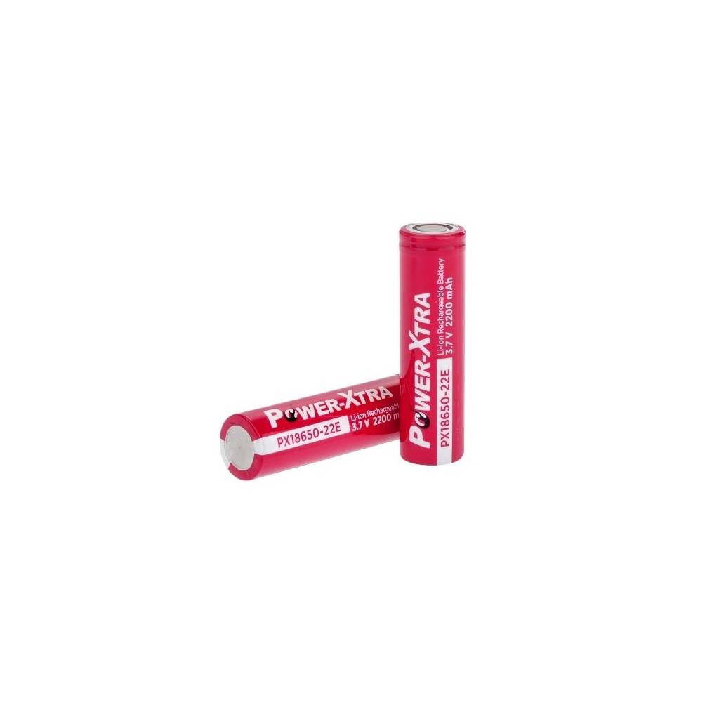 Акумулятор Power-Xtra 18650 Li-Ion 2200mAh, 3.7V, red (PX18650-22R / 29749) - зображення 1