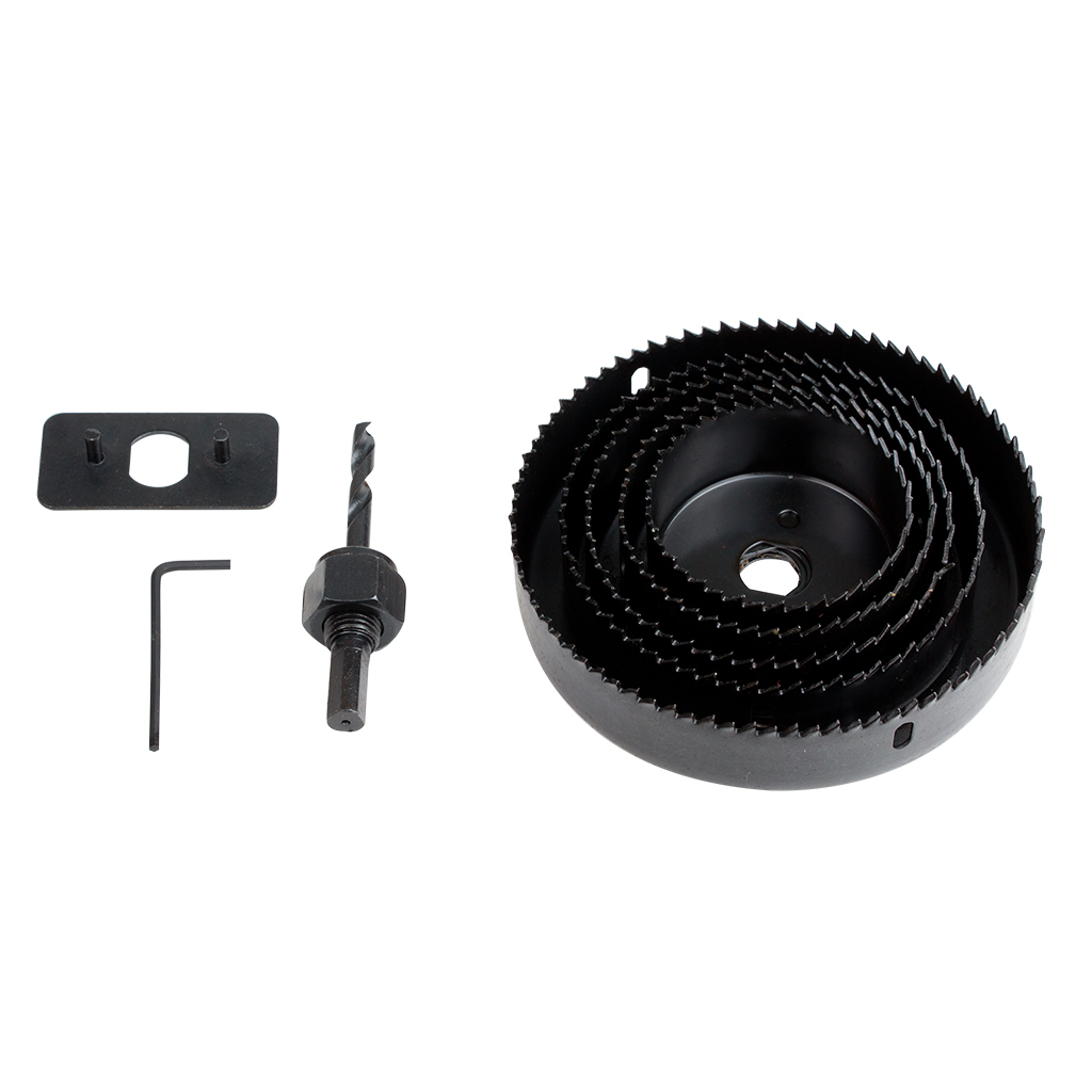 Коронка Sigma по дереву набірна 64, 76, 89, 102, 127 мм, кейс (1520081) - зображення 3