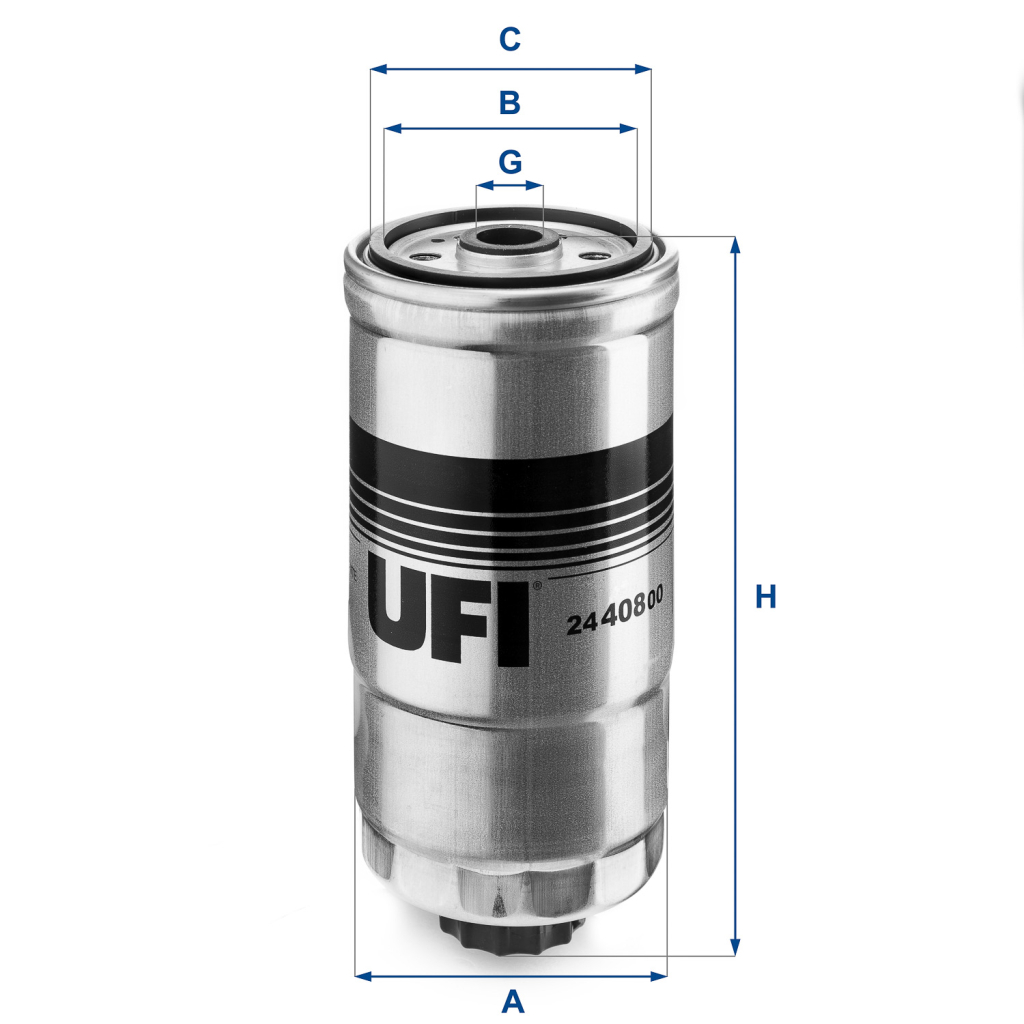 Фільтр паливний UFI 24.408.00 - зображення 1