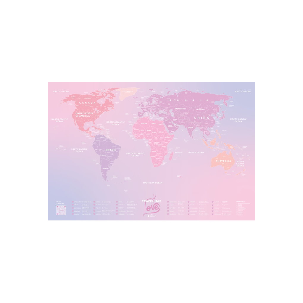 Скретч карта 1DEA.me Travel Map Love World англійська (13104) - изображение 2