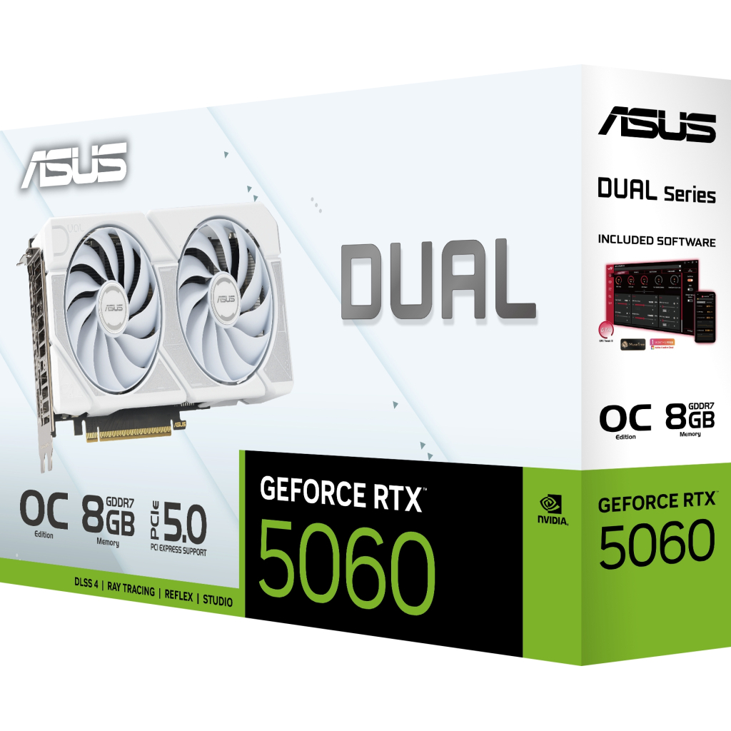 Відеокарта ASUS GeForce RTX5060 8Gb DUAL WHITE OC (DUAL-RTX5060-O8G-WHITE) - изображение 12