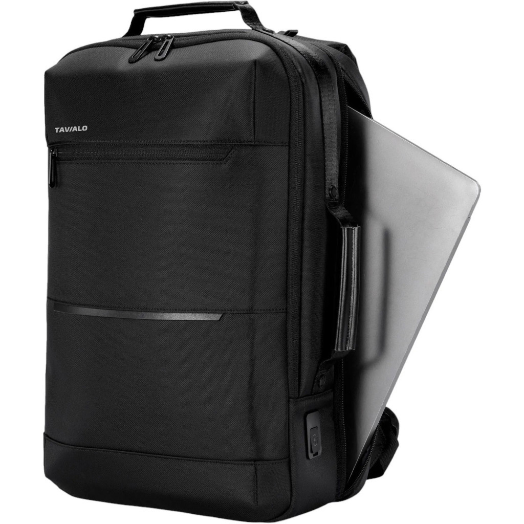 Рюкзак для ноутбука Tavialo 15.6" Smart TB20-2 black, 20л, 45х29х16,5см (TB20-224BL) - зображення 3