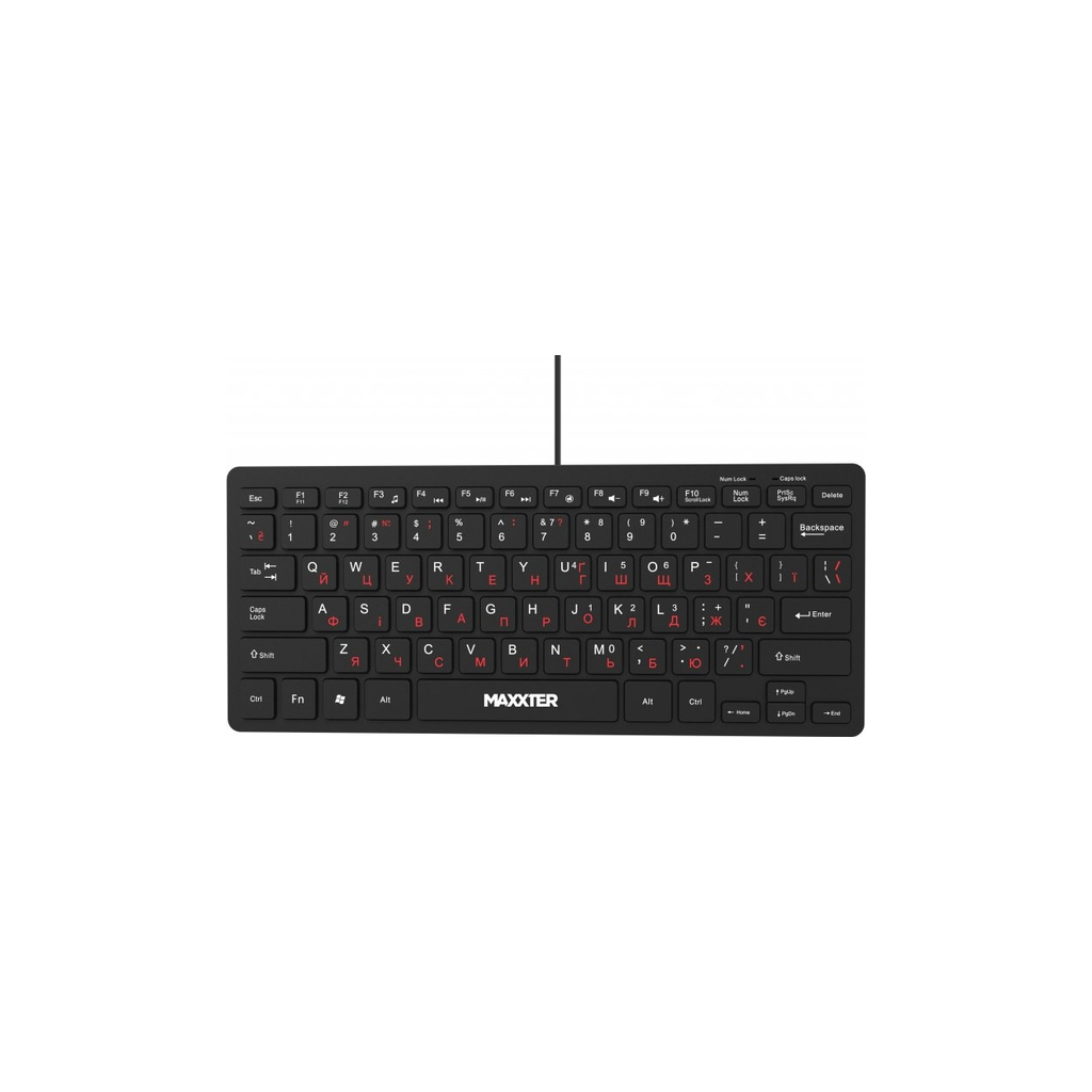 Клавіатура Maxxter KBM-C01B-UA USB UA Black (KBM-C01B-UA) - зображення 1