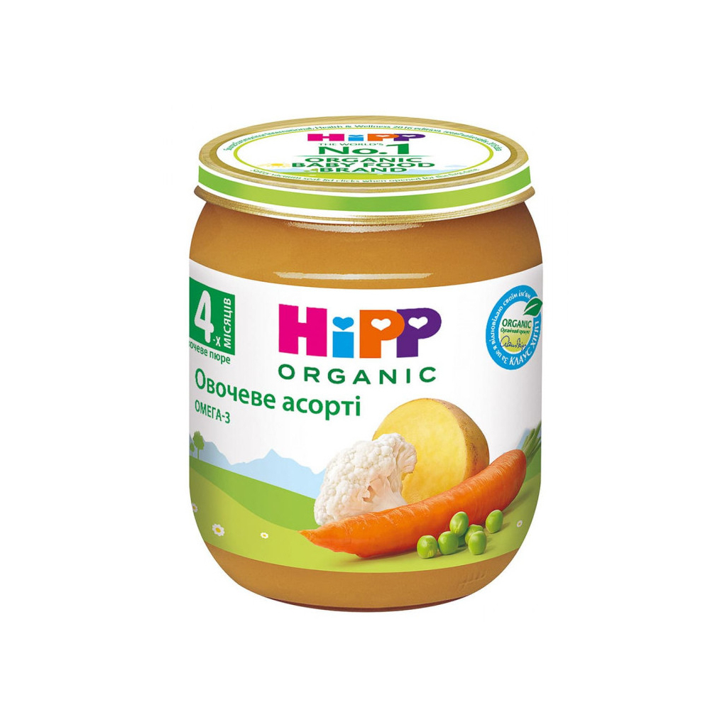 Дитяче пюре HiPP Овочеве асорті 125 г (1223072) - изображение 1