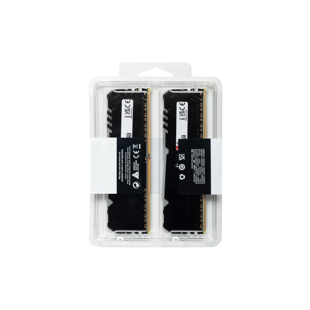 Модуль пам'яті для комп'ютера DDR4 16GB (2x8GB) 3733 MHz Fury Beast RGB Kingston Fury (ex.HyperX) (KF437C19BBAK2/16) - зображення 6