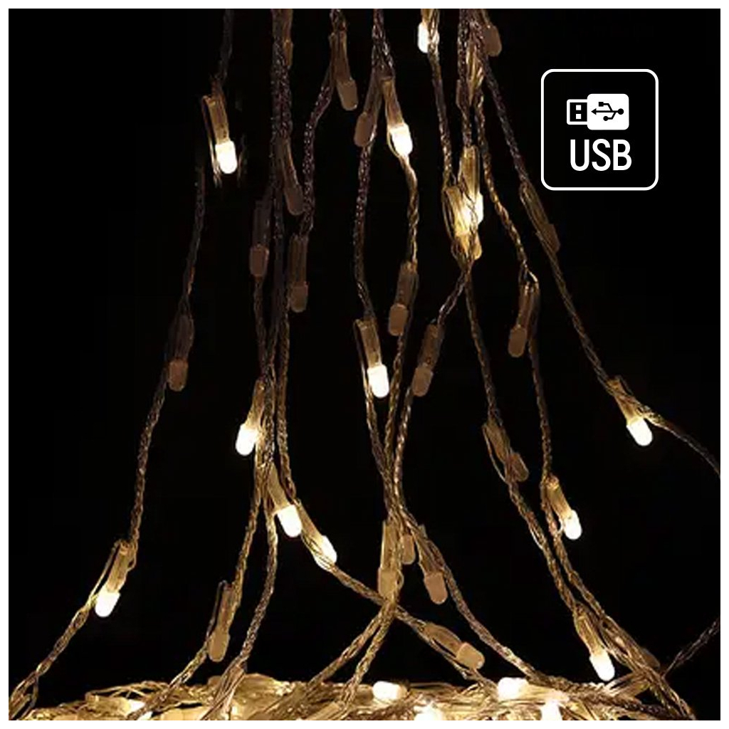 Гірлянда ColorWay Каскад LED 126 9 x 1.5 м 8 функцій (CW-G-126L91CU) - зображення 2