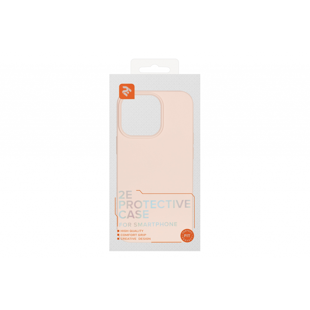 Чохол до мобільного телефона 2E Basic Apple iPhone 13 Pro, Liquid Silicone, Sand Pink (2E-IPH-13PR-OCLS-RP) - зображення 2