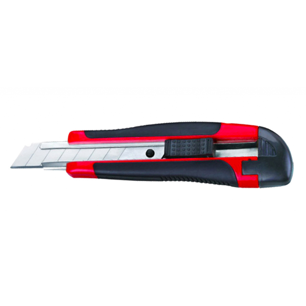 Ніж канцелярський H-Tone 18 мм помаранчевий з гумовими вставками (KNIFE-HT-JJ40609-18) - изображение 1