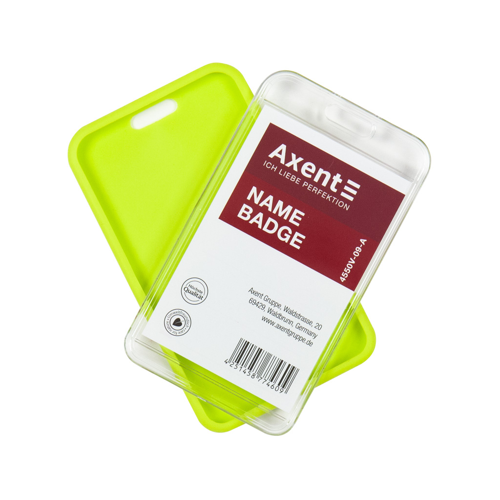 Бейдж Axent чохол SoftTouch матовий, 54х85мм ,салатовий (4550V-09-A) - зображення 4