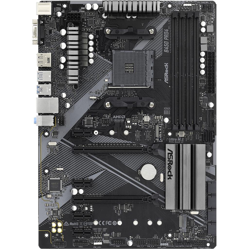 Материнська плата ASRock B450 Pro4 R2.0 - зображення 2