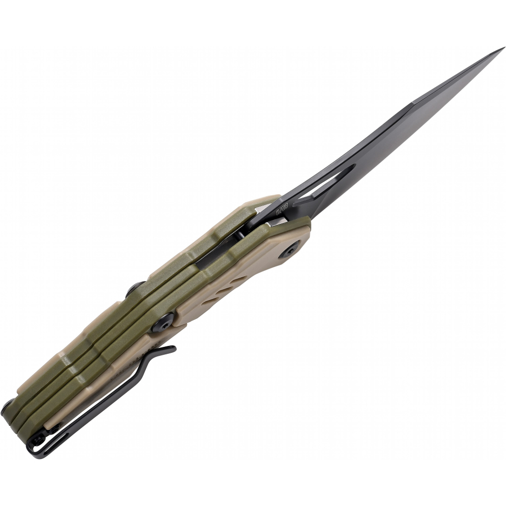 Ніж Hightron Spectron, M390, GFN, хакі, чорний клинок (HK04KHK) - зображення 3