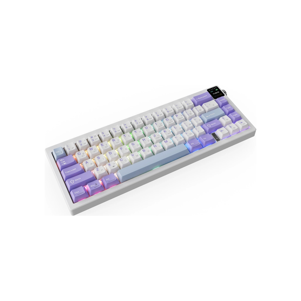 Клавіатура Ajazz AK650 Flying Fish Switch Purple RGB USB/Wireless/Bluetooth UA Purple (AK650-FF-PWB) - зображення 4