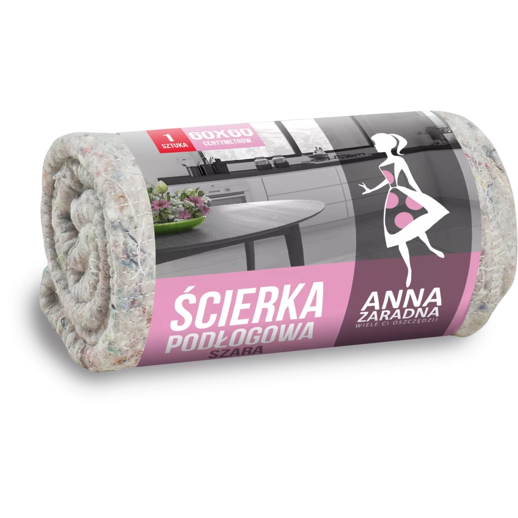 Ганчірка для підлоги Anna Zaradna сіра 60 х 60 см (5903936005161) - зображення 1