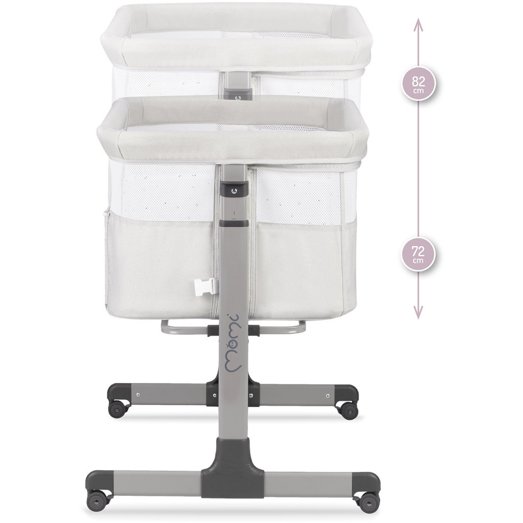 Ліжечко MoMi Revo Light grey (LOZE00022) - зображення 4