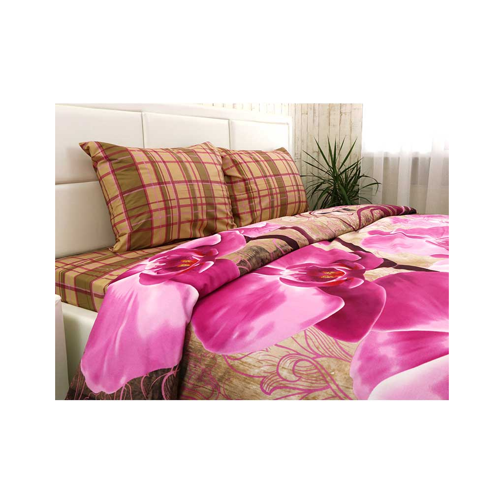 Постільна білизна Руно 20-1315 Fuchsia сатин набивний євро (845.137К_20-1315Fuchsia) - зображення 2