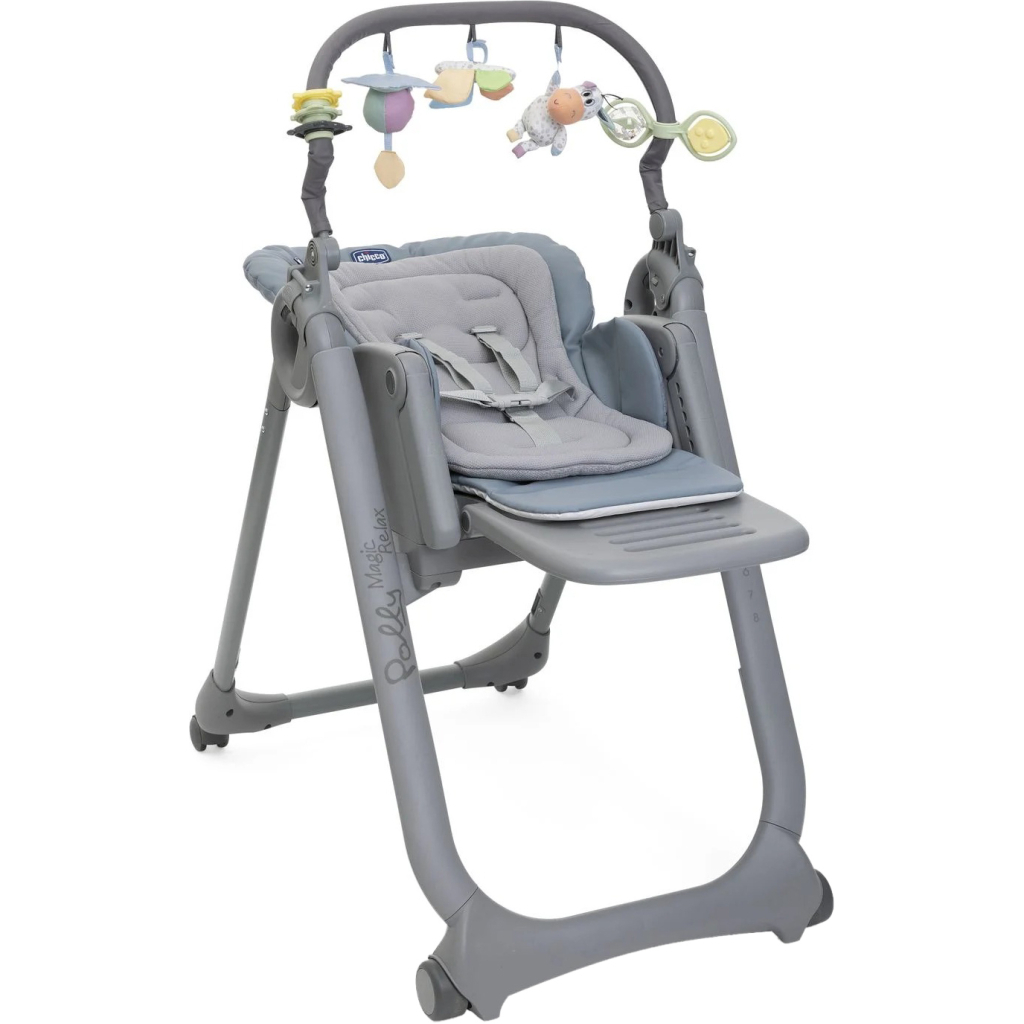 Стілець для годування Chicco Polly Magic Relax New Сіро-блакитний (79502.96) - зображення 1