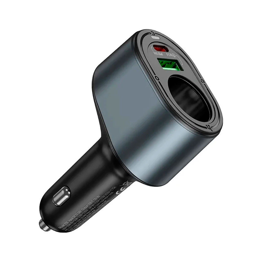 Зарядний пристрій HOCO HOCO Z56 Friend USB-C PD35W + USB QC3.0 Black (6942007633031) - зображення 2