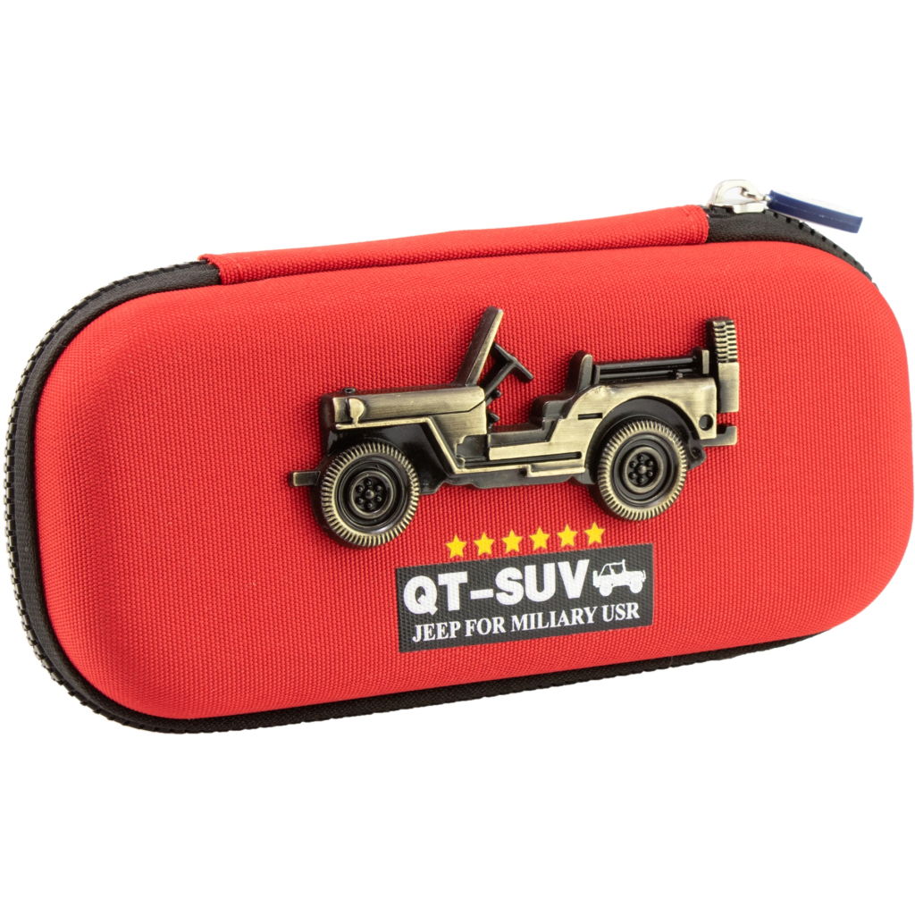 Пенал Cool For School з металевою аплікацією 1 відділення Червоний (QT-5794-Red) - зображення 1