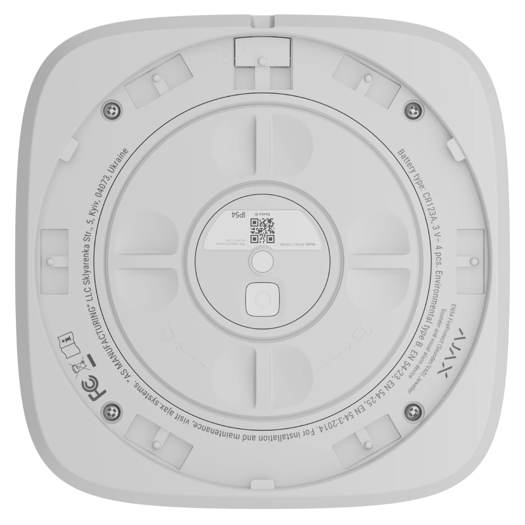 Сирена Ajax EN54 FireProtect Sounder/VAD white - зображення 4