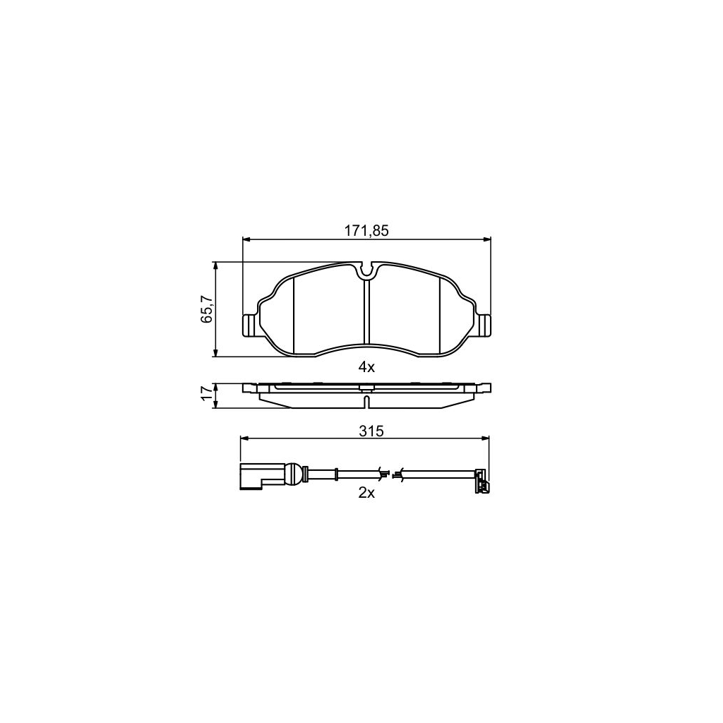 Гальмівні колодки Bosch 0986494845 - зображення 7
