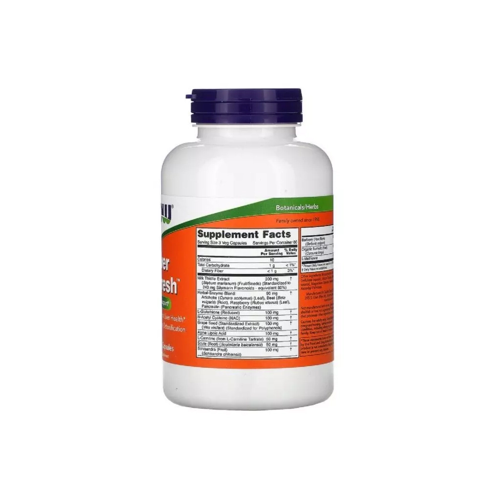 Вітамінно-мінеральний комплекс Now Foods Вітаміни для поновлення печінки Liver Refresh, 180 вег (NOW-02449) - зображення 2