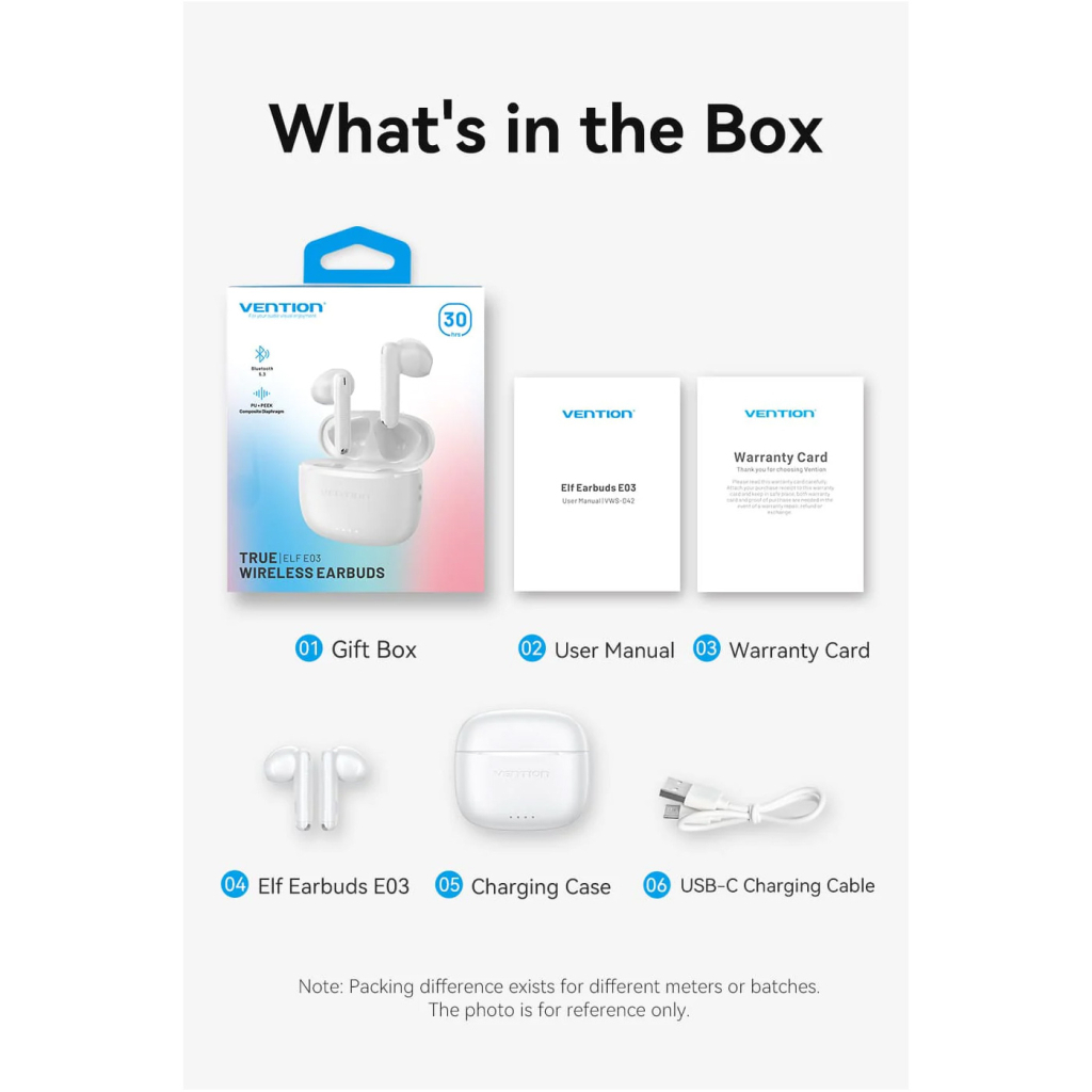 Навушники Vention Elf Earbuds E03 White (NBHW0) - зображення 2