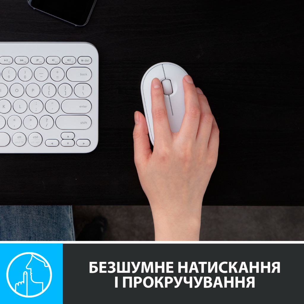 Мишка Logitech M350 Wireless White (910-005716) - зображення 3